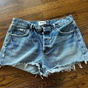 AGOLDE Parker Blue Denim cutoff Shorts